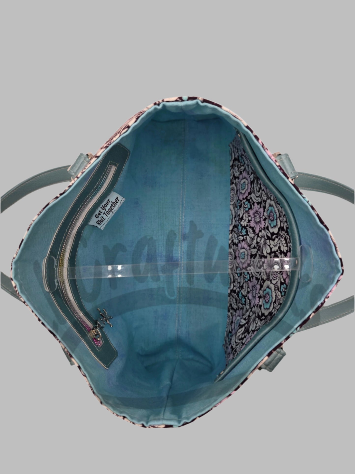 Tote Bag - Cotton floral with mini skulls