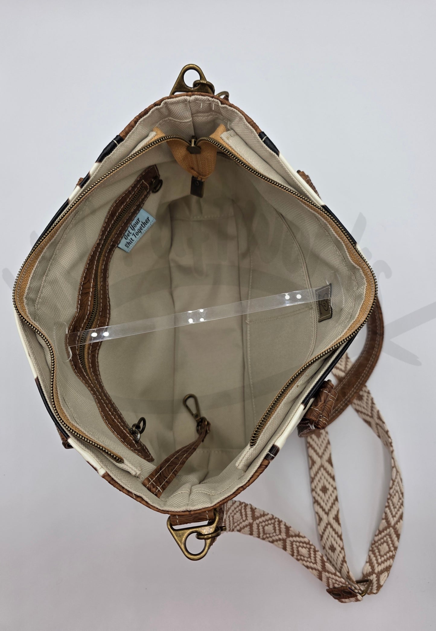 Mr. Heckles handbag- Cow print crossbody handbag