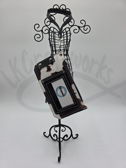 Purse Pal - Cow print with black accent