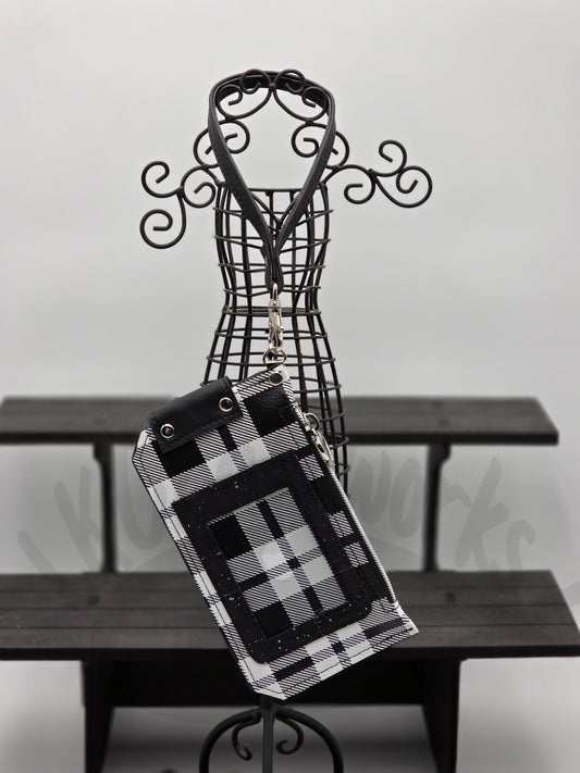 Purse Pal - Black and white plaid