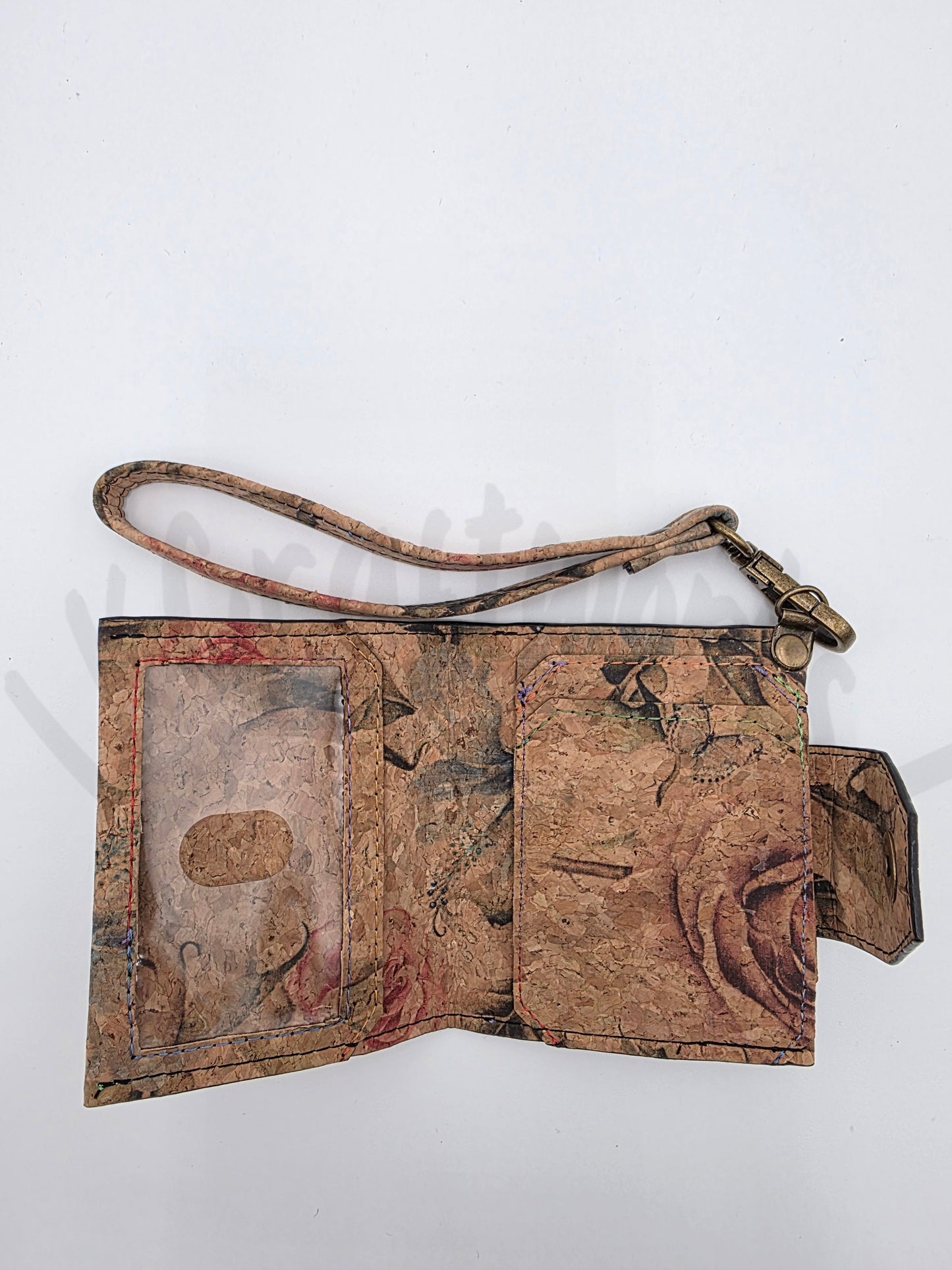 Key Fob Wallet - Natural Floral