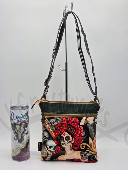 Zippy bag Tall- Olive green/taupe