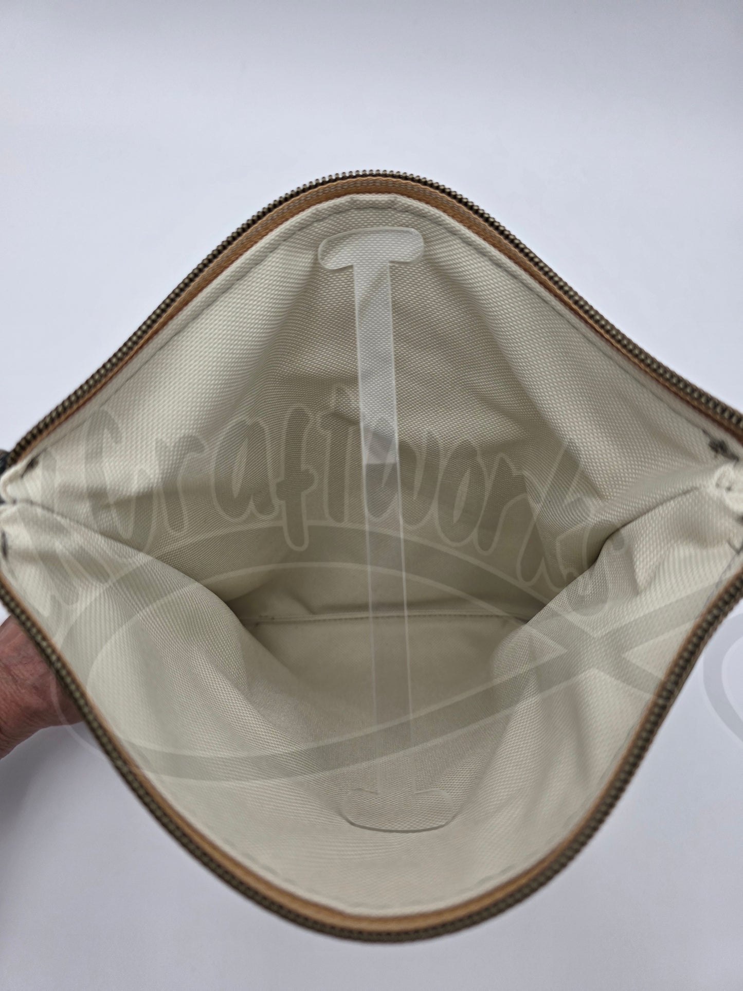Zippy bag Tall- Olive green/taupe