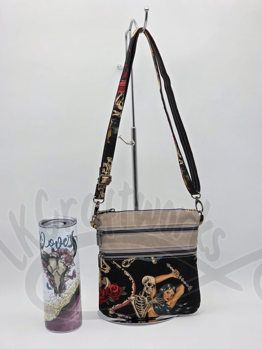 Zippy bag - Taupe/black