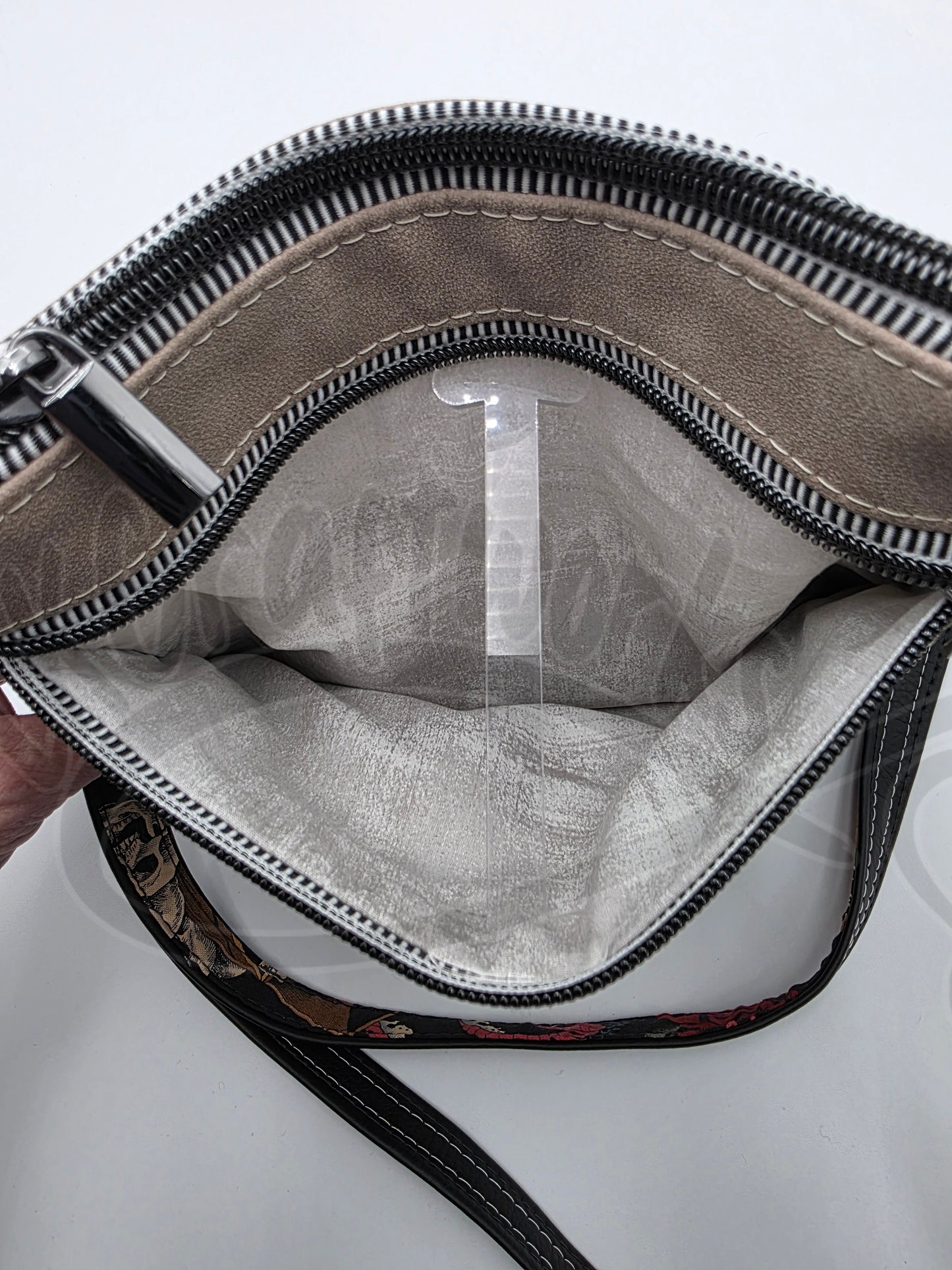 Zippy bag - Taupe/black