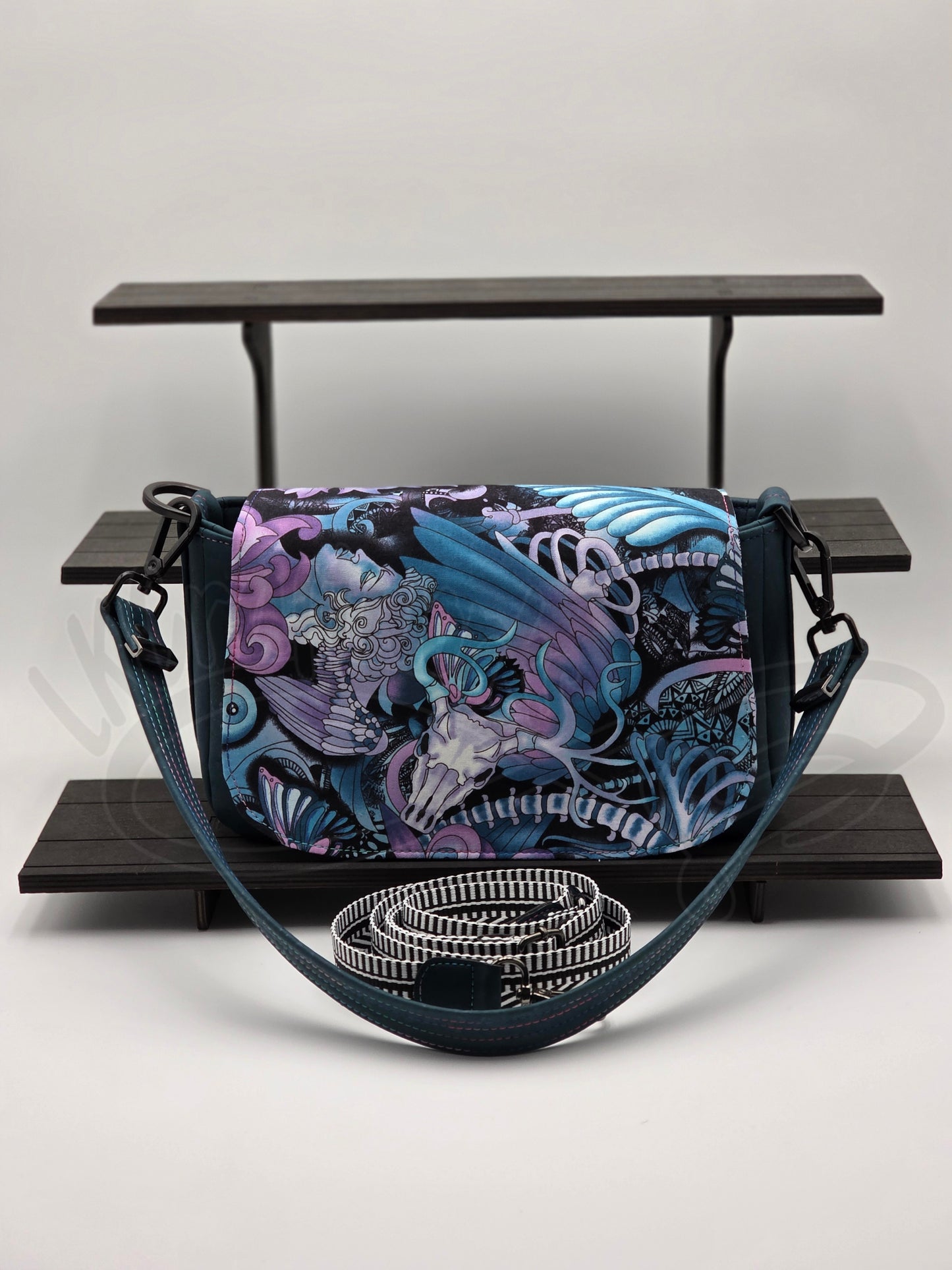 Modified Aries/Pisces crossbody - Teal western