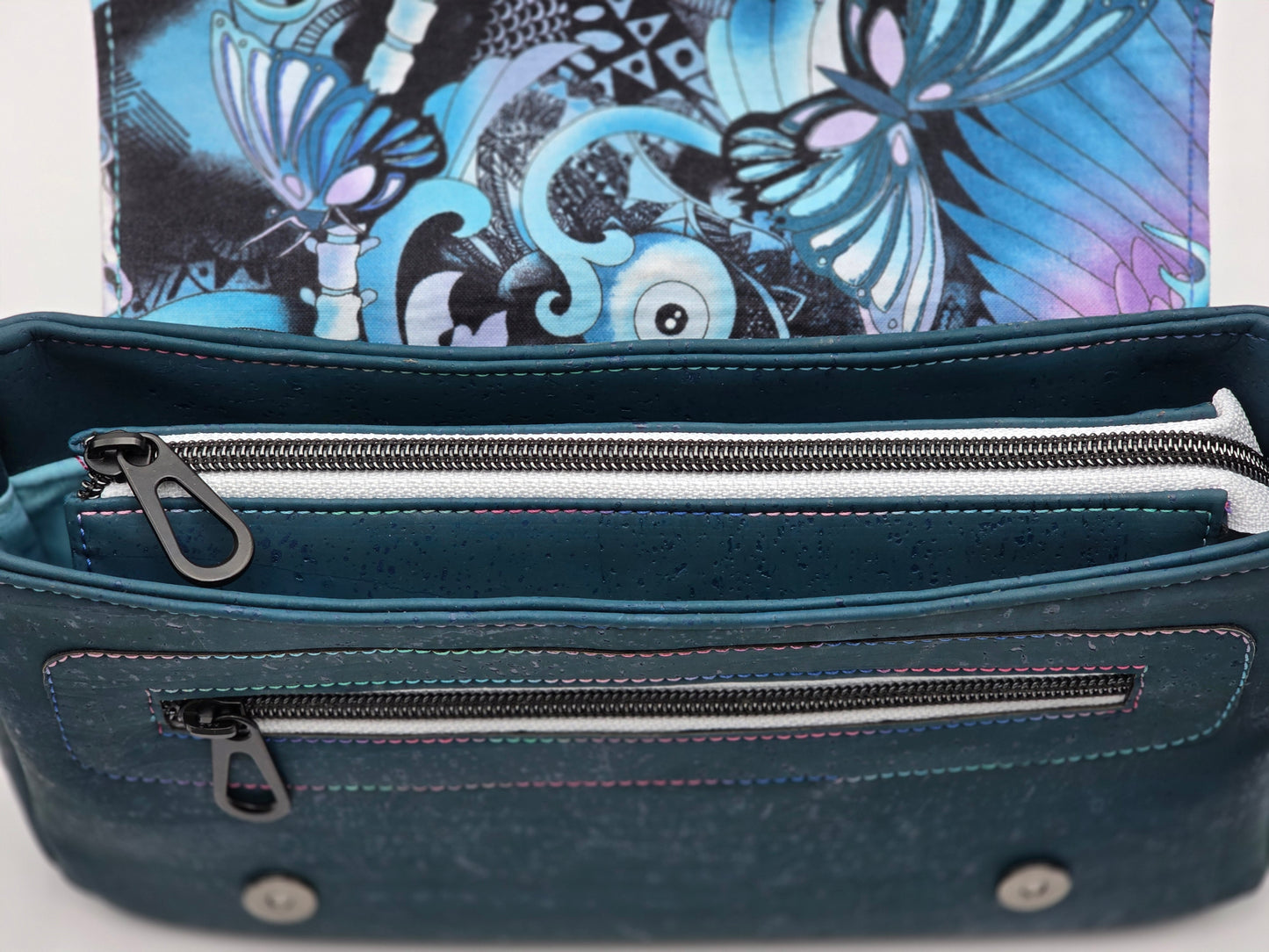 Modified Aries/Pisces crossbody - Teal western