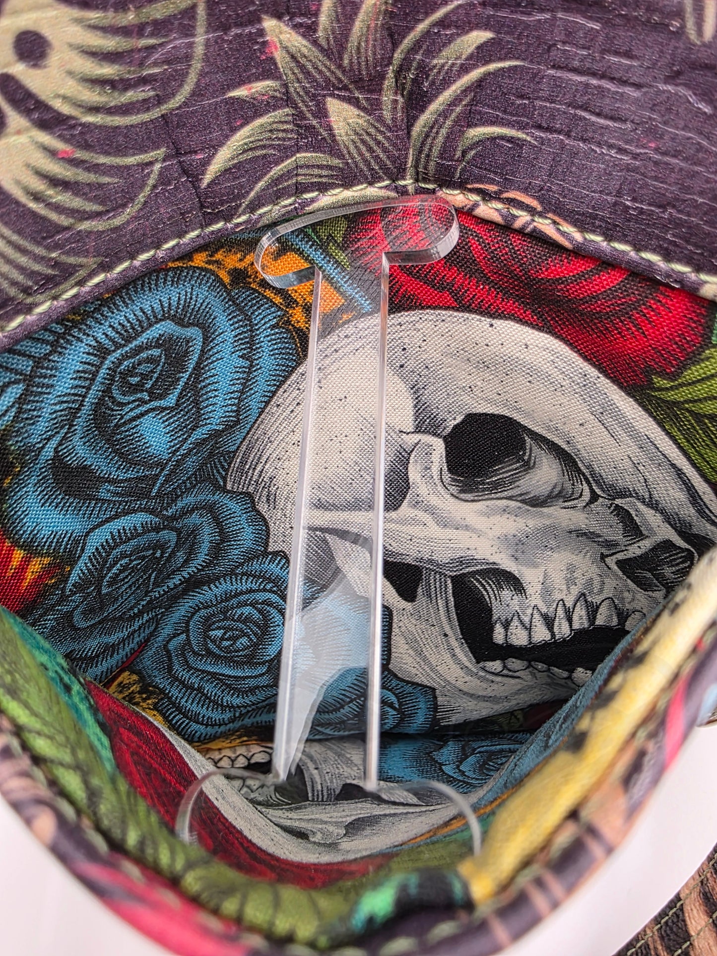 Mr. Heckles handbag- Pineapple skulls with leopard print
