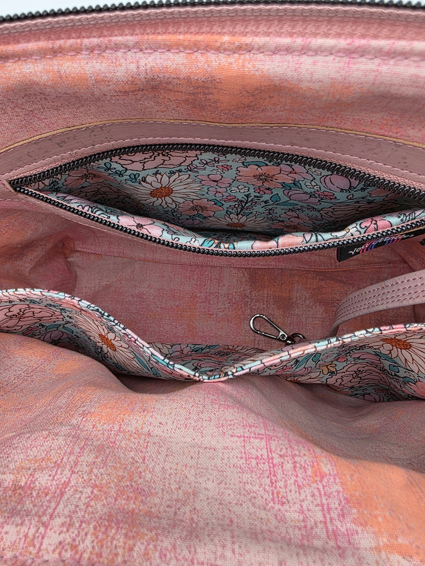 Oxbow Tote - Daisy pink, aqua, taupe