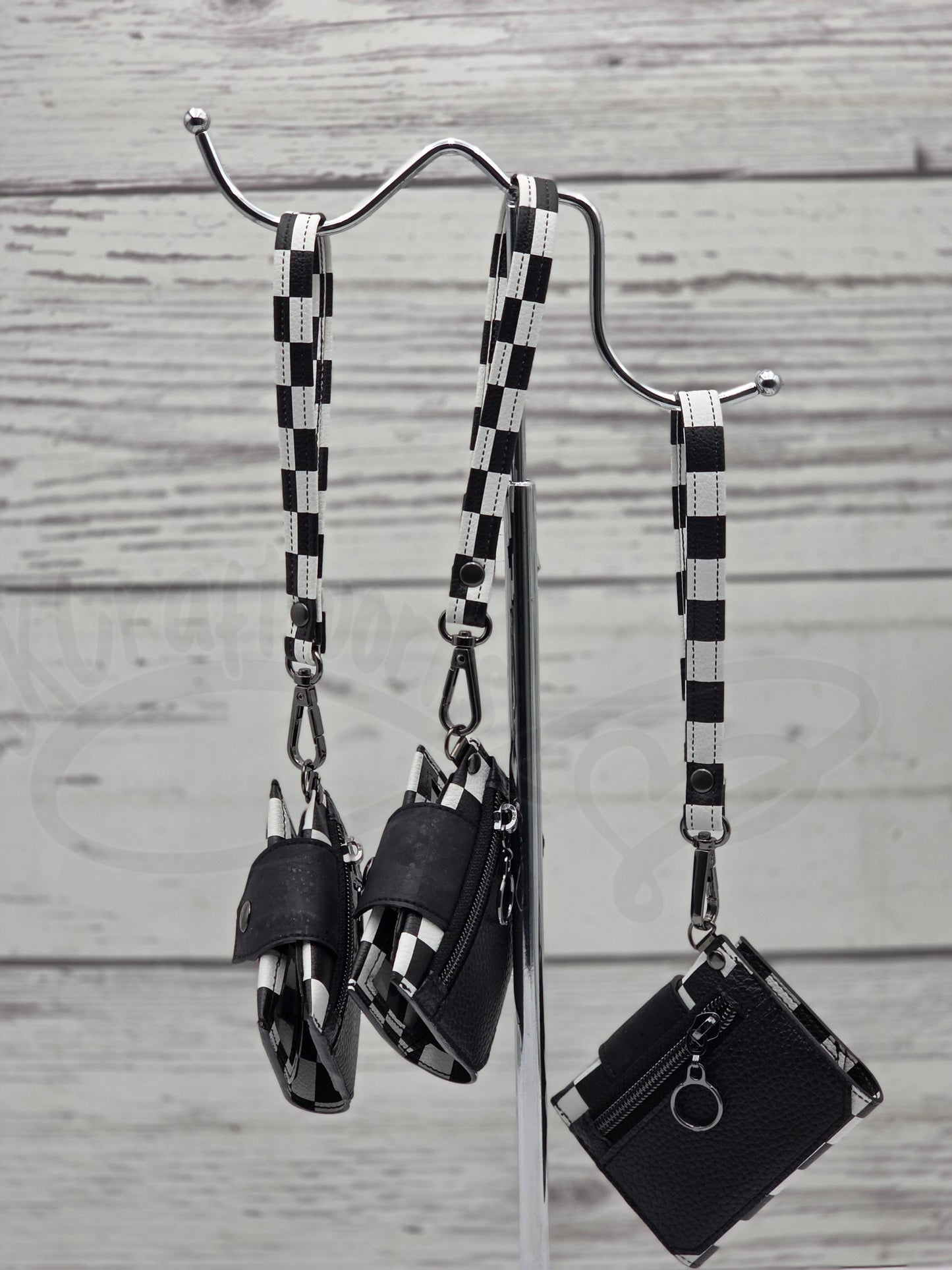 Key Fob Wallet - Checkered 2