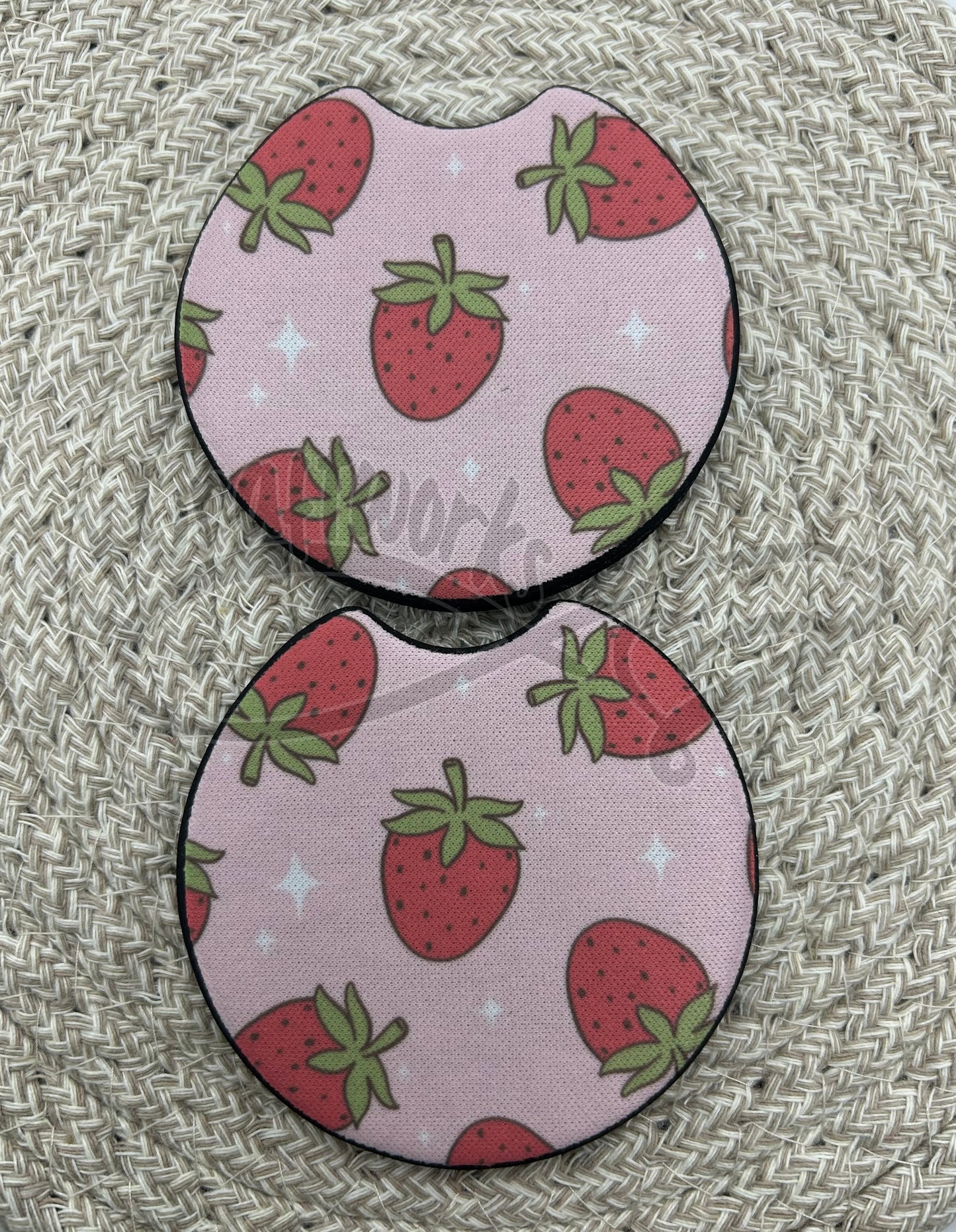 Car Coasters- Strawberries