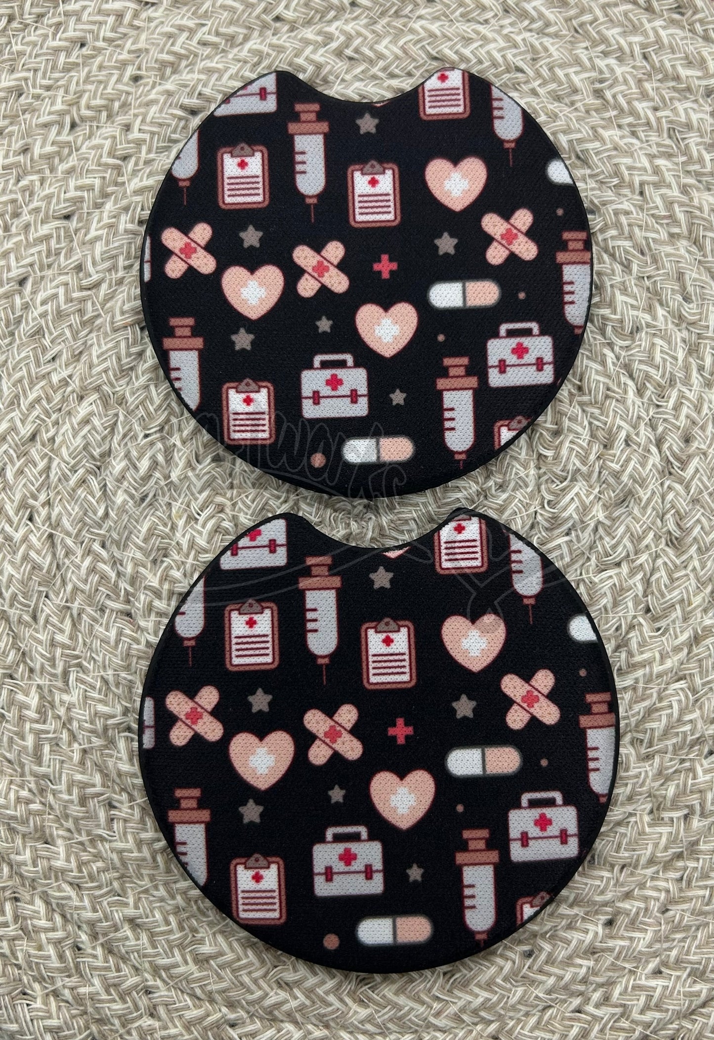 Car Coasters- Medical black