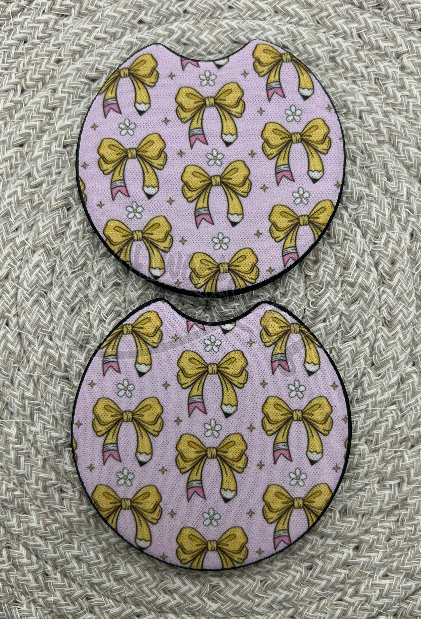 Car Coasters- Pencil bows