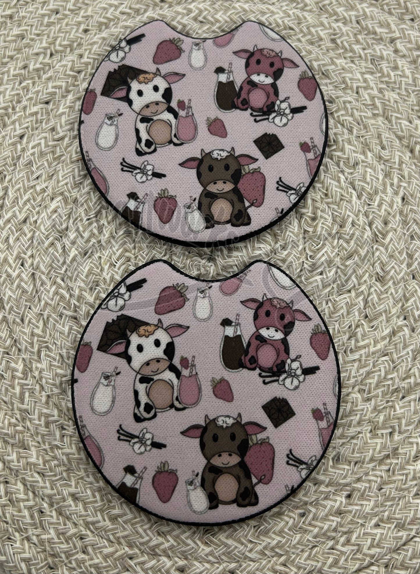 Car Coasters- Neapolitan cows
