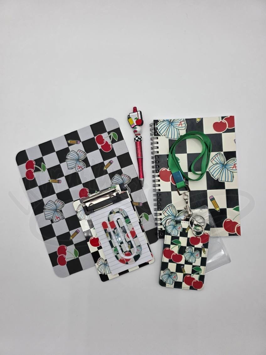 Back to School Bundle- Checkered Cherries