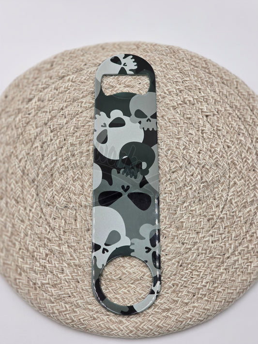 Bottle Opener- Grey Skull camo