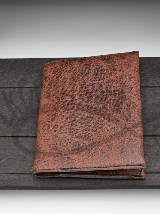Bifold wallet -Brown Faux leather