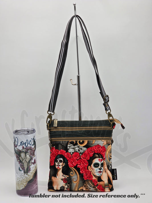 Zippy bag Tall- Olive green/taupe