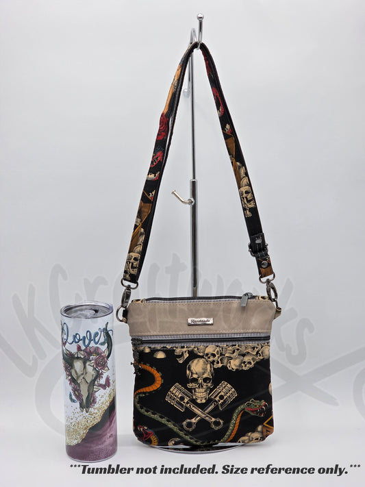 Zippy bag - Taupe/black