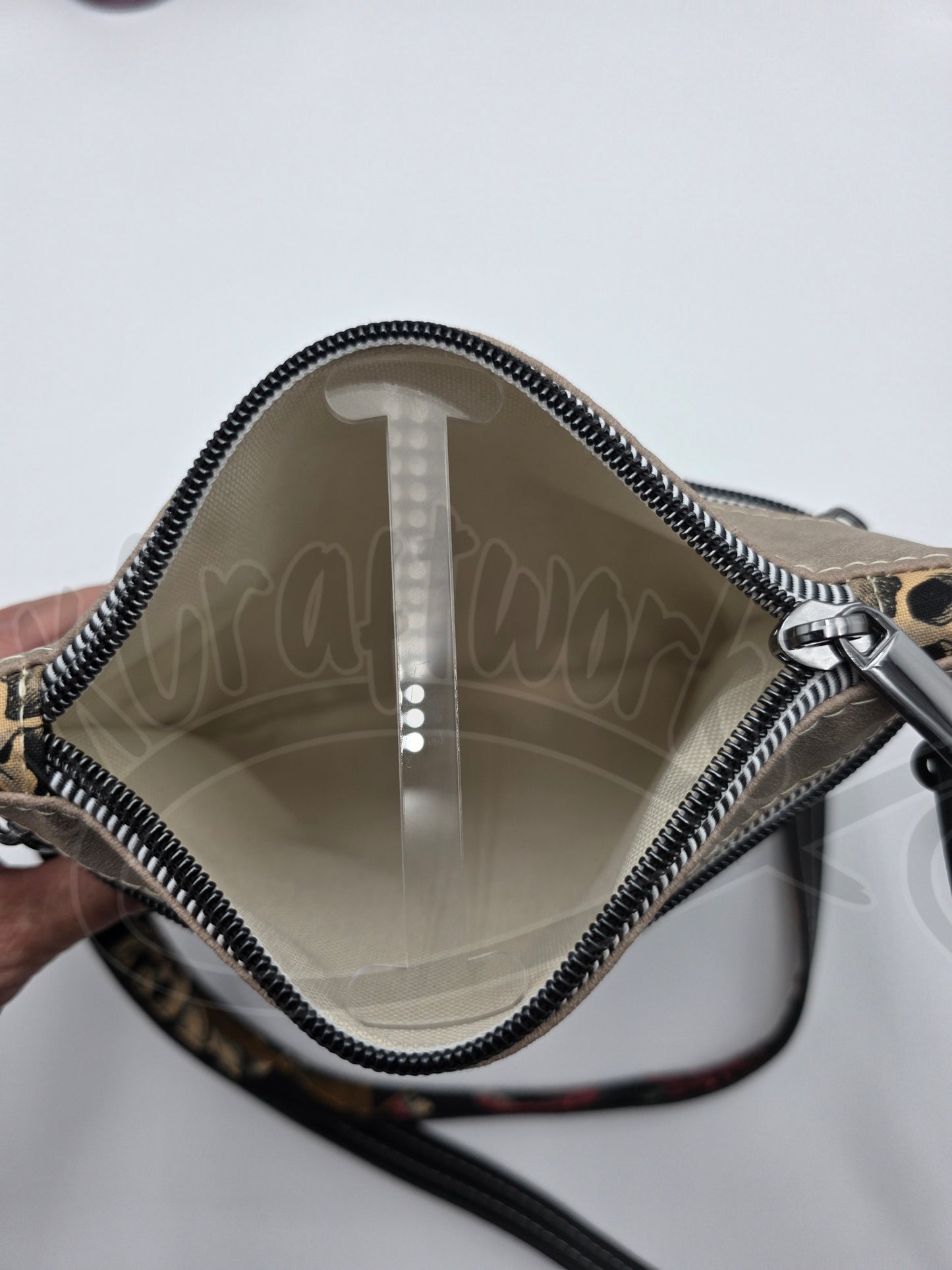 Zippy bag - Taupe/black