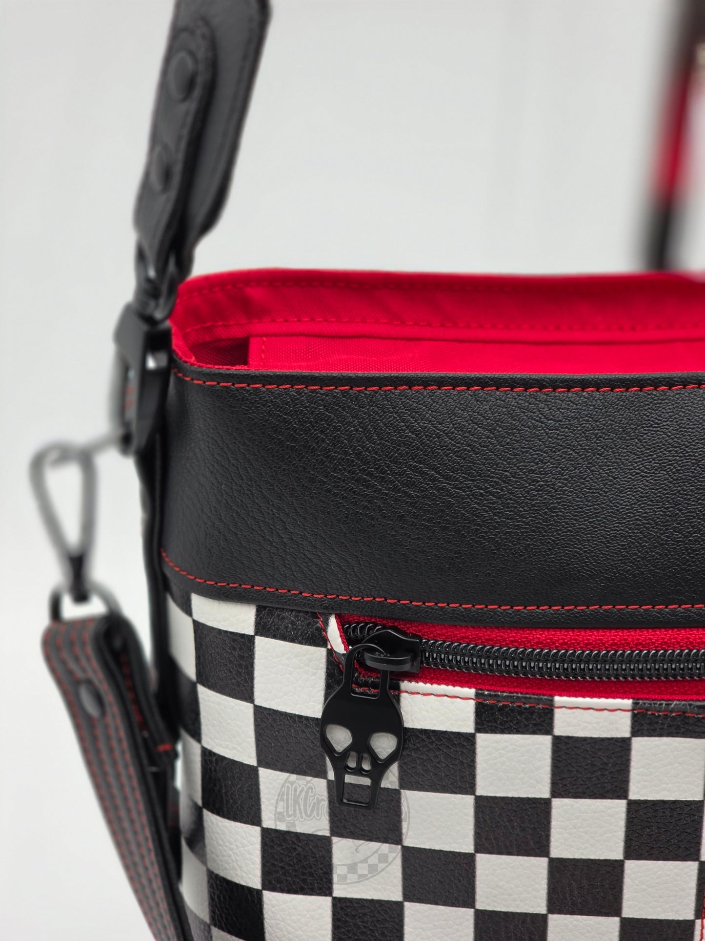 Checkered Harmonica Hobo Bag