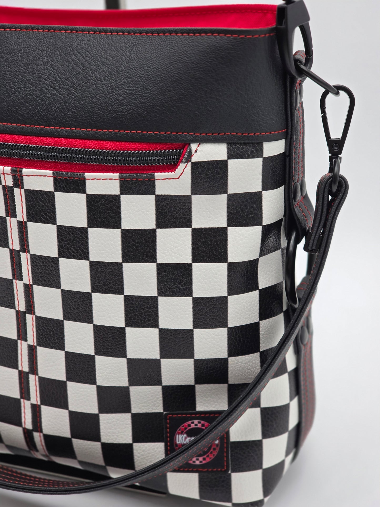 Checkered Harmonica Hobo Bag
