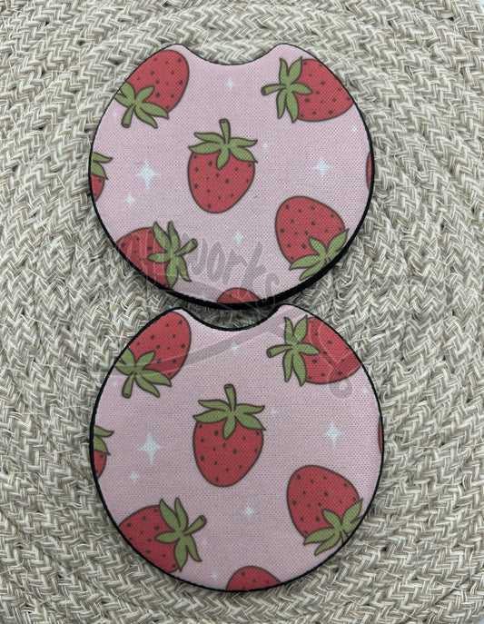 Car Coasters- Strawberries
