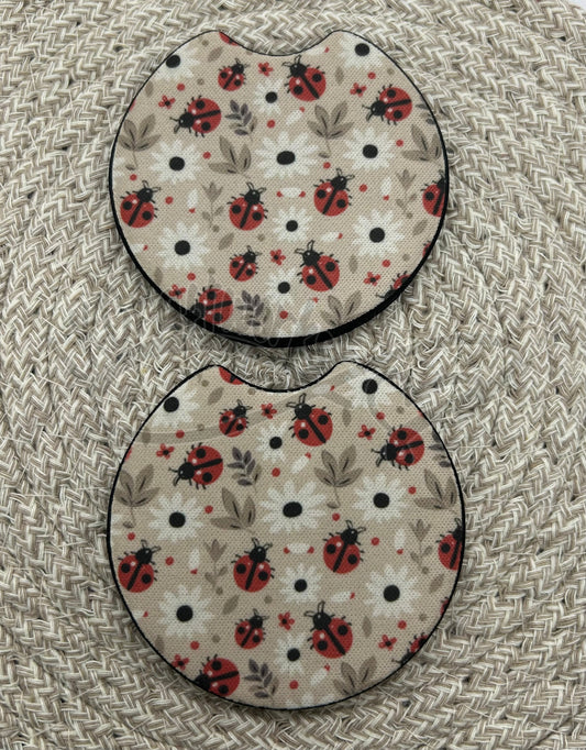 Car Coasters- Ladybugs