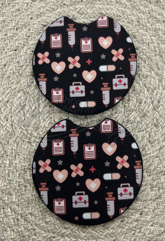 Car Coasters- Medical black