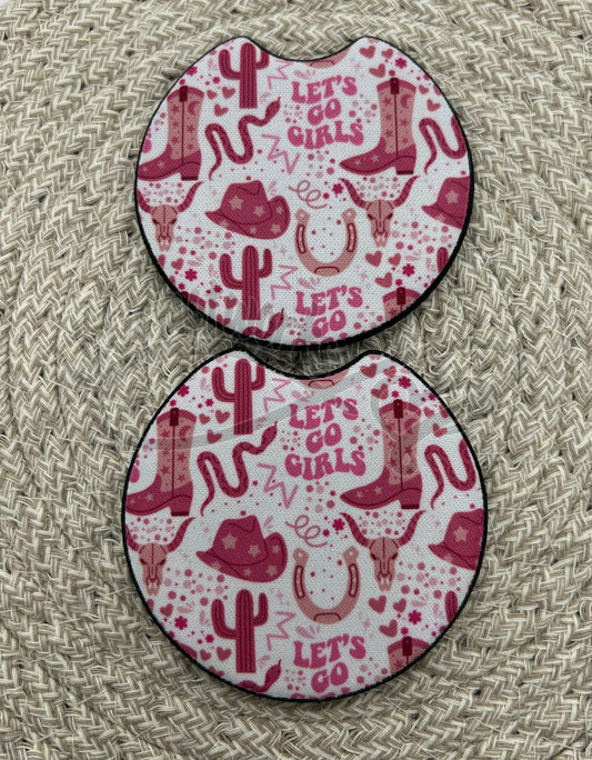 Car Coasters- Let's Go Girls