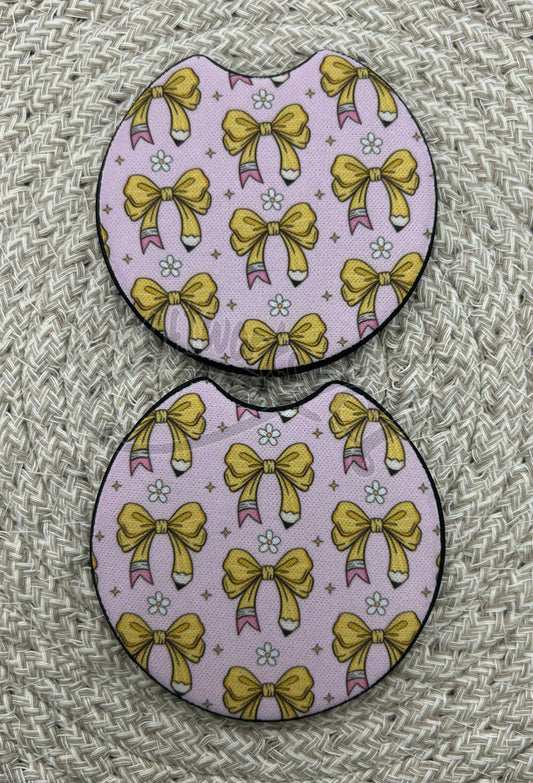 Car Coasters- Pencil bows