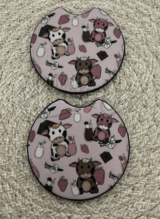 Car Coasters- Neapolitan cows