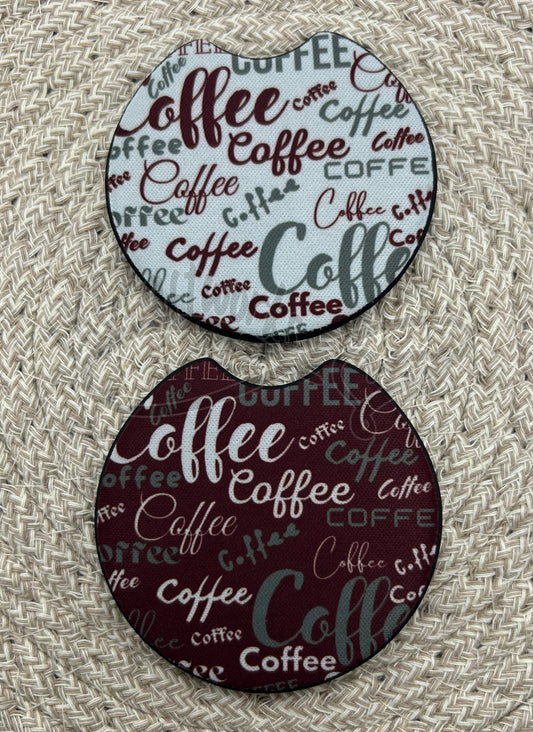 Car Coasters- Coffee mint/brown