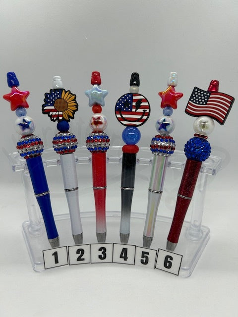 Beaded Pens- 4th of July