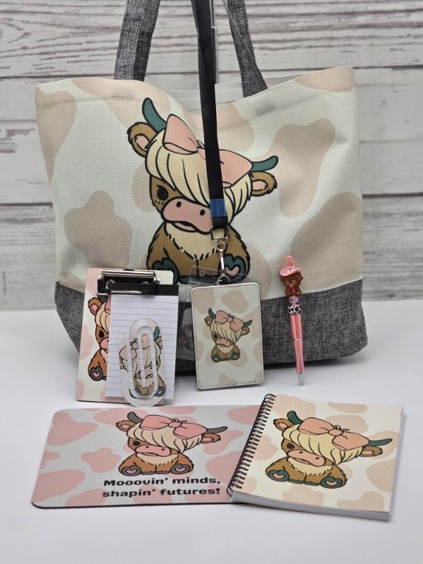 Back to School Bundle- Highland cow
