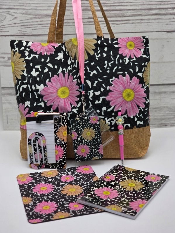 Back to School Bundle- Black Composition w/flowers