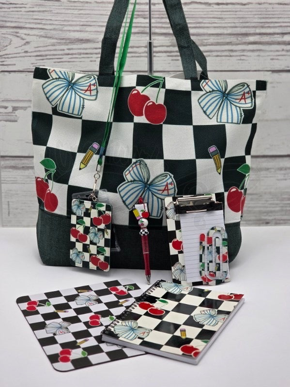 Back to School Bundle- Checkered Cherries