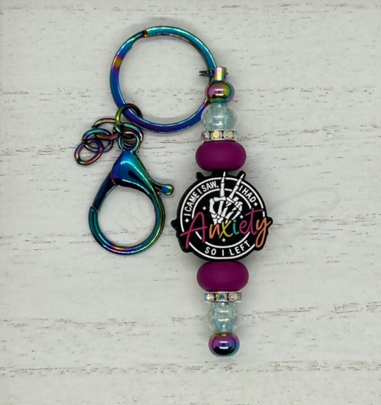 Keychain/ Purse Charm- Anxiety