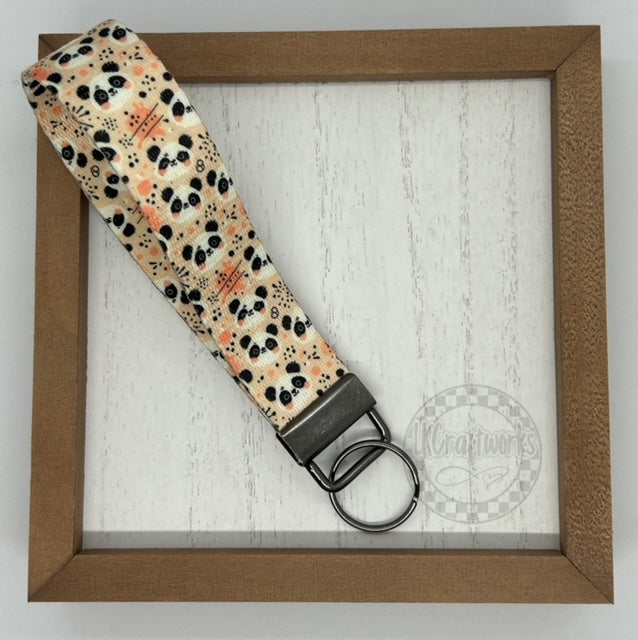 Key Fob keychain wristlet- double sided