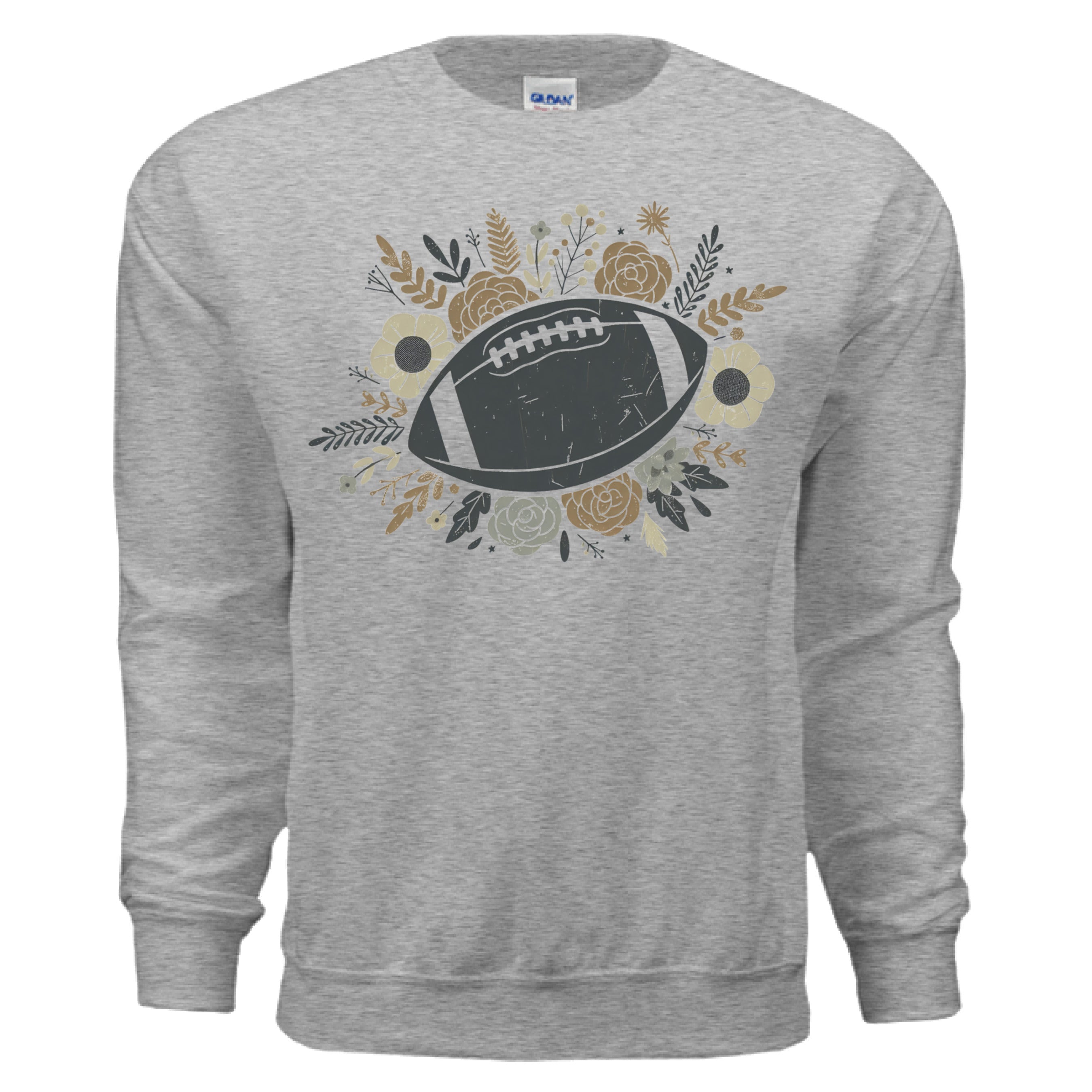 Floral Football crewneck ADULT – LKCraftworks